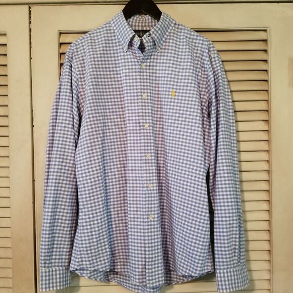 Ralph Lauren Gingham Button Down L - Picture 1 of 7